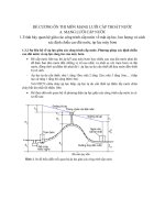 ĐỀ CƯƠNG ôn THI môn MẠNG lưới cấp THOÁT nước 