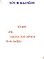 So sánh các số tròn trăm