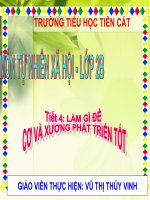 Bài 4. Làm gì để xương và cơ phát triển tốt?