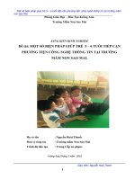 SKKN MỘT SỐ BIỆN PHÁP GIÚP TRẺ  5 – 6 TUỔI TIẾP CẬN  PHƯƠNG TIỆN CÔNG NGHỆ THÔNG TIN TẠI TRƯỜNG  MẦM NON SAO MAI.