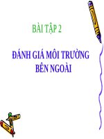 bài tập đánh giá môi trường bên ngoài