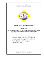 Sử dụng đồ dùng tự tạo và một số tính chất hình học, dạy tiết thực hành môn hình học lớp 9   CỰC KÌ HAY VÀ ĐỘC ĐÁO