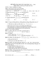 Đề thi học kì I Toán 8 năm học 2013 2014