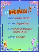 nhận biết gọi tên hình tam giác hình chữ nhật