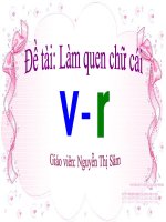 làm quen với chữ cái v, r