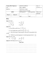 KIỂM TRA 1 TIẾT TOÁN 6 HỌC KỲ II ĐỀ 2