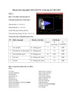 Đáp án môn công nghệ CAD CAM hk1 2013 2014
