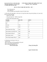 Đề đồ án công nghệ môi trường 