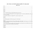 ĐỀ CƯƠNG các PHƯƠNG PHÁP NGHIÊN cứu KHOA học 