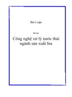 tiểu luận công nghệ xử lý nước thải ngành sản xuát bia