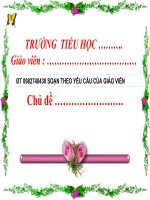 DỊCH VỤ SOẠN GIÁO ÁN BẰNG MÁY CHIẾU ĐT 0982740430