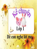 Tuần 8. Dê con nghe lời mẹ