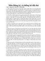 đề cương môn đăng ký và thống kê đất đai 