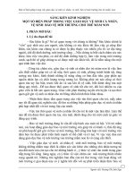 SKKN: Một số biện pháp trong việc giáo dục vệ sinh cá  nhân, vê sinh  bảo vệ môi trường cho trẻ mầm  non