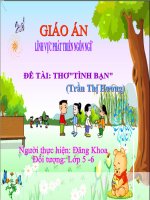 Thơ: Tình bạn