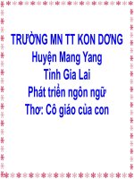Thơ: Cô giáo của em