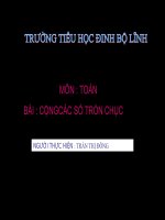 Cộng các số tròn chục