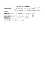 CÁC PHÉP TÍNH PHÂN số