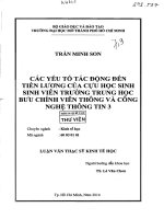 Các yếu tố tác động đến tiền lương của cựu học sinh sinh viên trường trung học bưa chính viễn thông và công nghệ thông tin 3