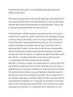 NGƯỜI HẠNH PHÚC NHẤT LÀ NGƯỜI ĐEM HẠNH PHÚC ĐẾN CHO NHIỀU NGƯỜI NHẤT