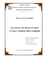 Xây dựng ứng dụng từ điển và trắc nghiệm trên android 