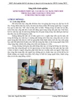 Sáng kiến kinh nghiệm  KINH NGHIỆM THIẾT KẾ, VẬN DỤNG CÁC DẠNG TRÒ CHƠI  TRONG DẠY HỌC GIÁO DỤC CÔNG DÂN  Ở TRƯỜNG TRUNG HỌC CƠ SỞ