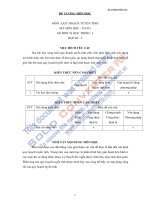ĐỀ CƯƠNG MÔN HỌC QUY HOẠCH TUYẾN TÍNH