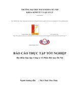 Báo cáo thực tập công ty cổ phần dệt may hà nội