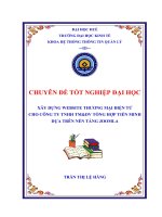 Xây dựng website thương mại điện tử cho công ty TNHH TM  DV tổng hợp tiến minh dựa trên nền tảng joomla 