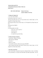 ĐỀ CƢƠNG MÔN HỌC Thành cổ Việt Nam