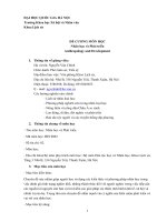 ĐỀ CưƠNG MÔN HỌC Nhân học và Phát triển