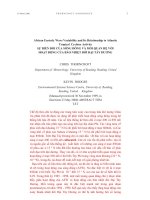 SỰ BIẾN đổi của SÓNG ĐÔNG và mối QUAN hệ với HOẠT ĐỘNG của bão NHIỆT đới đại tây DƯƠNG 
