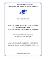 các yếu tố tác động đến tăng trưởng của doanh nghiệp niêm yết