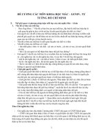 ĐỀ CƯƠNG các môn KHOA học mác 