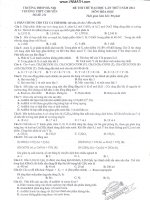 ĐỀ THI THỬ ĐẠI HỌC MÔN HOA1