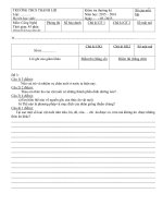 KIỂM TRA 1 TIẾT MÔN CÔNG NGHỆ 7 HỌC KỲ II ĐỀ 3