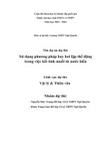 Sử dụng phương pháp bay hơi lập thể động trong việc kết tinh muối từ nước biển