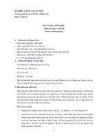 ĐỀ CưƠNG MÔN HỌC Nhân loại học về đô thị