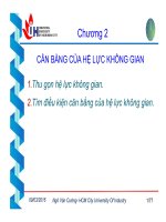 Bài giảng cơ lý thuyết   chương 2  cân bằng của hệ lực không gian
