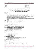 Bài 52: Phản xạ có điều kiện và phản xạ không có điều kiện