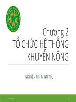 Bài giảng tổ chức công tác khuyến nông chương 2   giới thiệu về tổ chức hệ thống khuyến nông