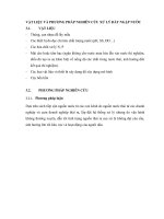 VẬT LIỆU VÀ PHƯƠNG PHÁP NGHIÊN CỨU XỬ LÝ ĐẤT NGẬP NƯỚC