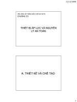 Bài giảng an toàn hệ thống điều chế oxy và nitơ  chương 3    giới thiệu về thiết bị áp lực và nguyên lý an toàn trong điều chế oxy và nitơ