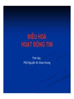 Bài giảng điều hòa hoạt động tim   PGS  nguyễn thị đoàn hương