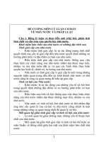 Đề cương môn lý luận cơ bản về nhà nước và pháp luật hoàn chỉnh