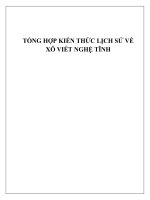 TỔNG hợp KIẾN THỨC LỊCH sử về xô VIẾT NGHỆ TĨNH