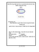 Hoạt động dịch vụ giao nhận vận tải trong kinh doanh thương mại quốc tế 