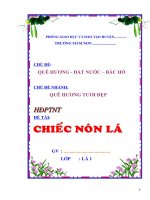 Giáo án mầm non  Chiếc nón lá  Biểu tượng quen thuộc của người Việt Nam