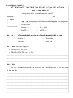 Đề thi khảo sát học sinh giỏi lớp 3; Môn Tiếng Việt;tháng 12; 2013-2014