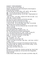 SỰ hòa hợp GIỮA CHỦ NGỮ và ĐỘNG từ